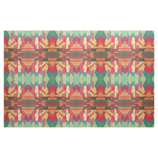 Abstract Art Junk Boat Against Deep Blue Sky Fabric (Fat Quarter)