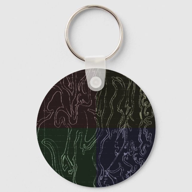 Abstract Art Keychain (Front)