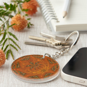 Abstract Art Labyrinth Keychain