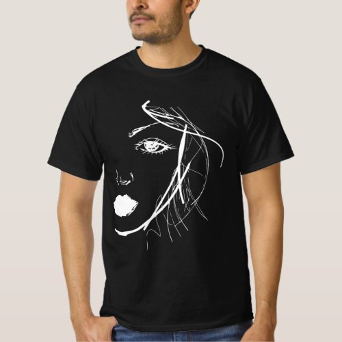 Abstract Art Lady Woman Face Gift Idea T_Shirt
