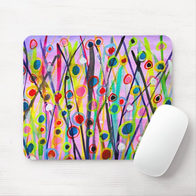 abstract art landscape colorful watercolor mouse pad (With Mouse)