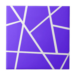 Abstract Art Lavender Blue Purple White Minimalism Ceramic Tile