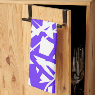 Abstract Art Lavender Blue Purple White Minimalism Kitchen Towel