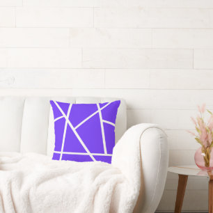 Abstract Art Lavender Blue Purple White Minimalism Throw Pillow