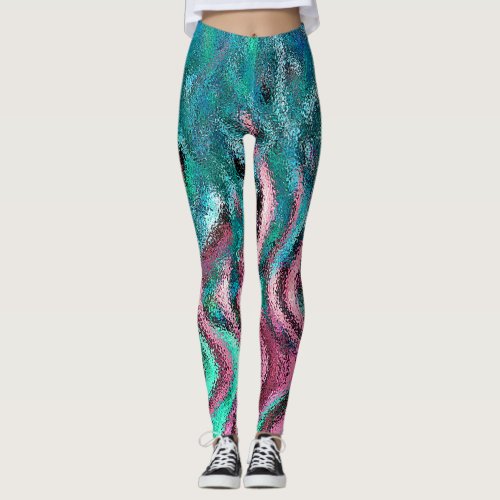 Abstract art leggings by artist Kevin Dailey