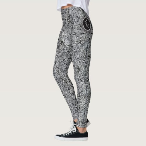 Abstract Art Leggings by D R Audette