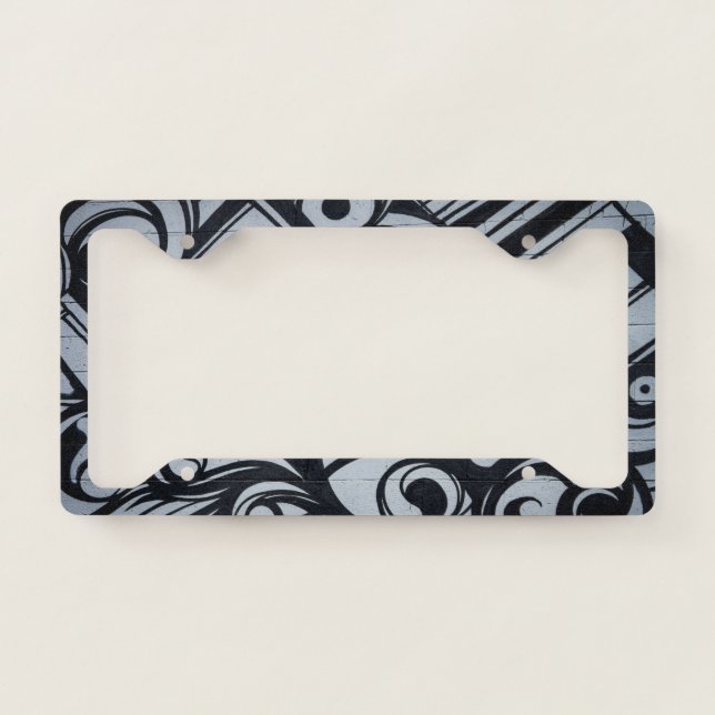 Abstract art lic plate license plate frame (Front)