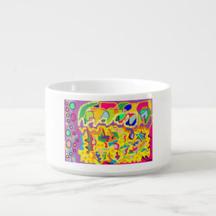 Abstract Art like Josephs Multi colored coat !  Bowl