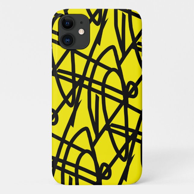 Abstract Art Lines iPhone 11 Case (Back)