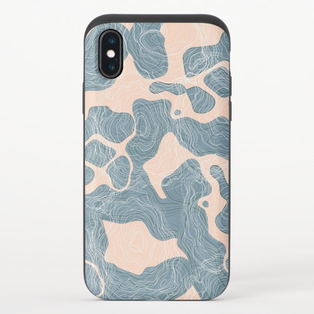 Abstract Art Lines Pattern Texture Map Wallpaper Uncommon iPhone Case (Back)