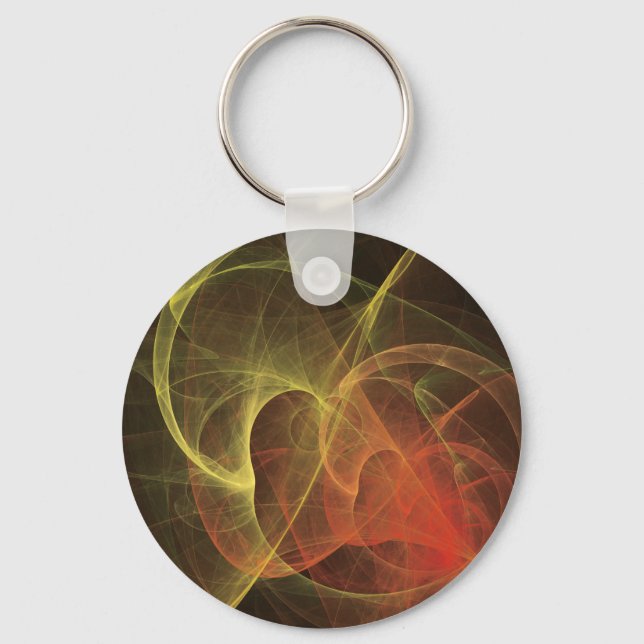 Abstract Art Magic Flame Keychain (Front)