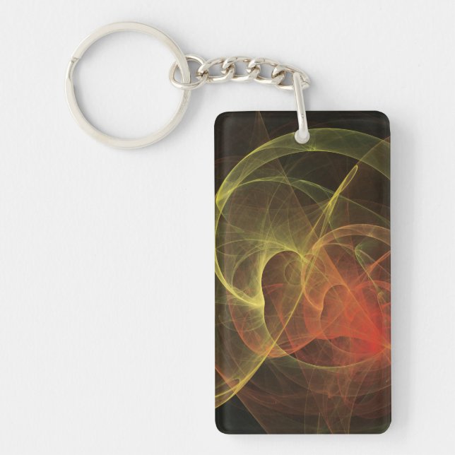 Abstract Art Magic Flame Keychain (Front)