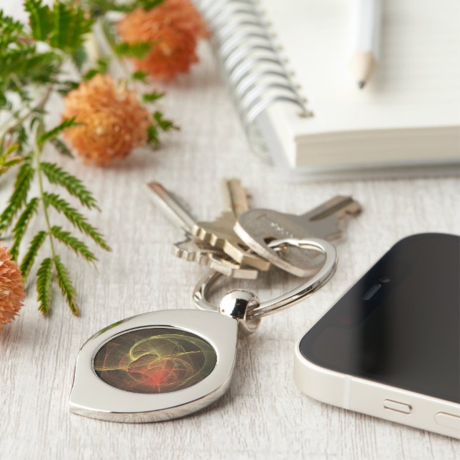 Abstract Art Magic Flame Keychain (Side)