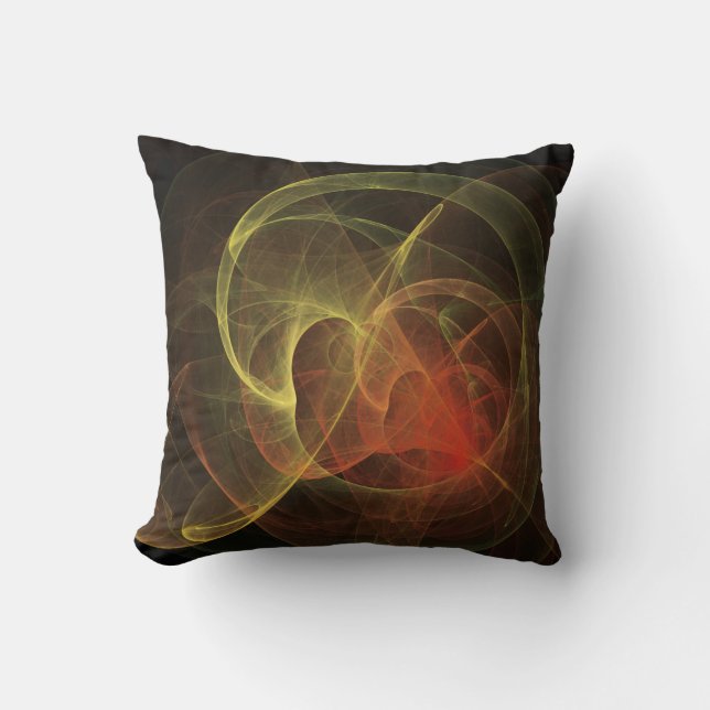 Abstract Art Magic Flame Throw Pillow (Front)