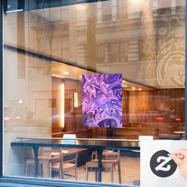 Abstract art masterpiece window cling (Cafe Window)