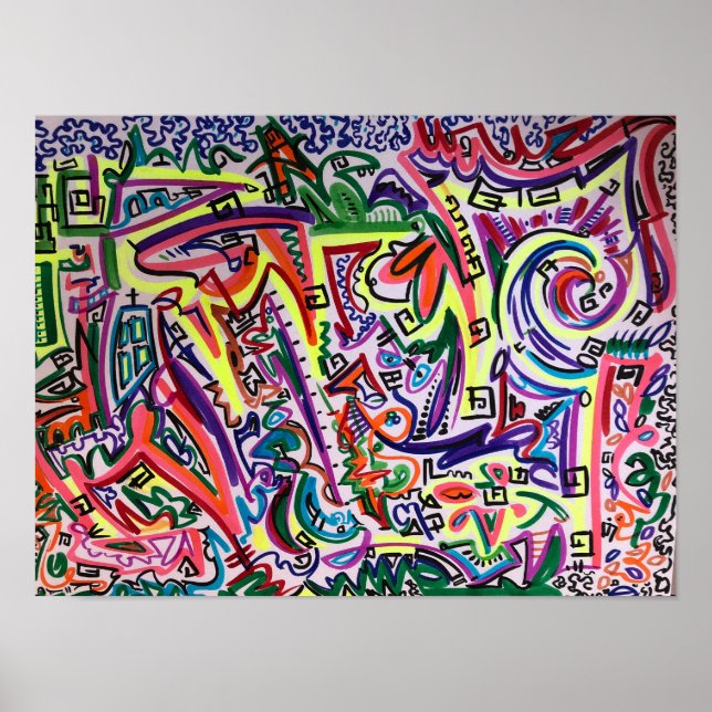 Abstract Art Maze Poster (Front)