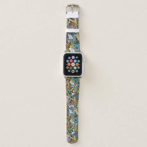 Abstract Art Medical Icon Pattern Apple Watch Band