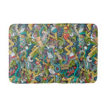 Abstract Art Medical Icon Pattern Bath Mat
