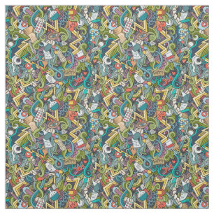 Abstract Art Medical Icon Pattern Fabric