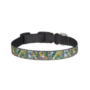 Abstract Art Medical Icon Pattern Pet Collar