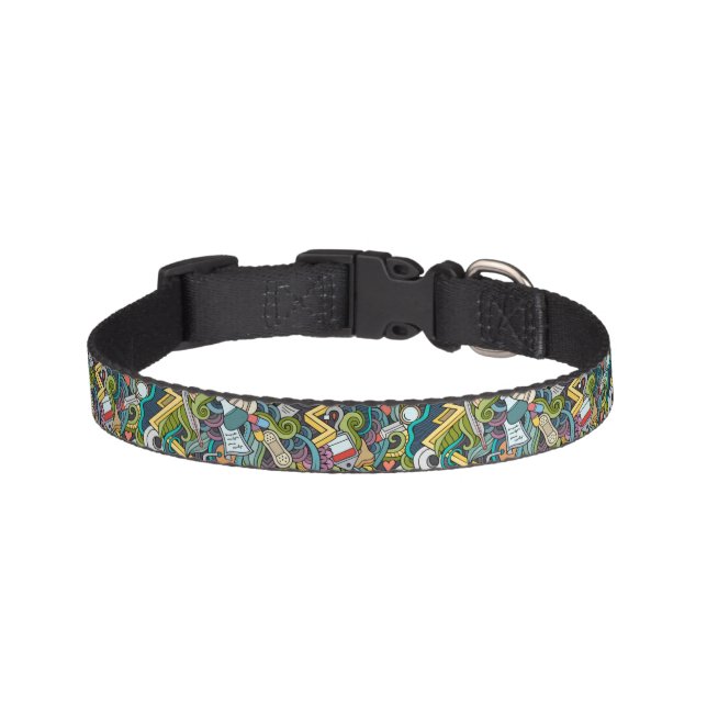 Abstract Art Medical Icon Pattern Pet Collar (Front)
