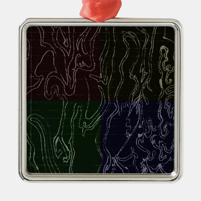 Abstract Art Metal Ornament (Front)