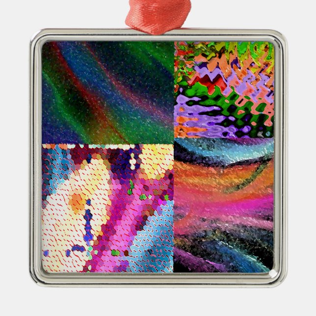 Abstract Art Metal Ornament (Front)