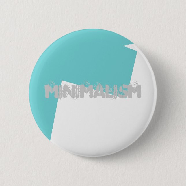 Abstract Art Minimalism Blue White Button (Front)