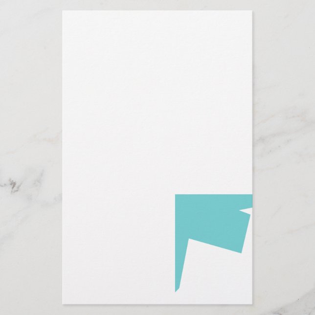 Abstract Art Minimalism Blue White Stationery (Front)