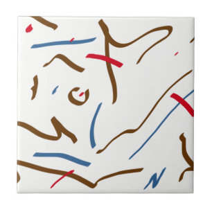 Abstract Art Minimalism Ceramic Tile
