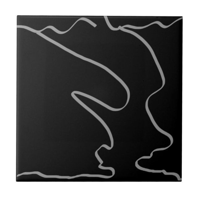 Abstract Art Minimalism Minimalistic Ceramic Tile (Front)