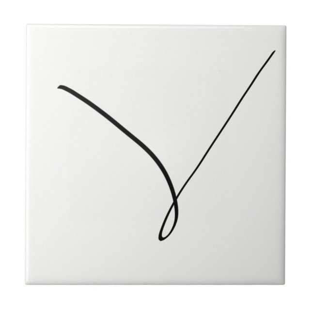 Abstract Art Minimalism Minimalistic Ceramic Tile (Front)