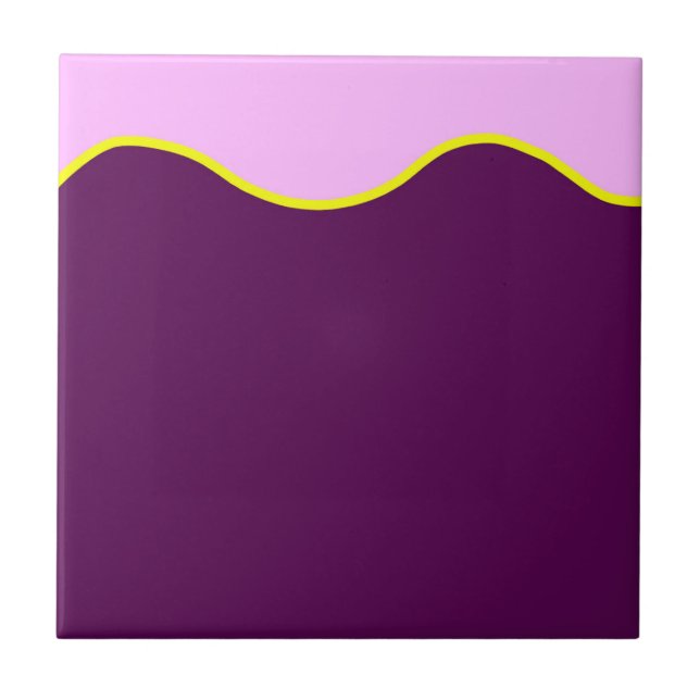 Abstract Art Minimalism Pastel Pink Ceramic Tile (Front)