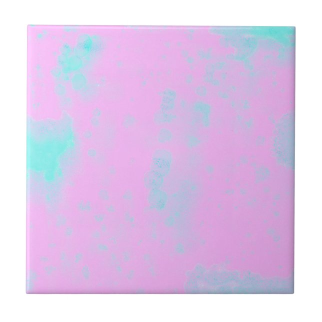 Abstract Art Minimalism Pastel Pink  Ceramic Tile (Front)