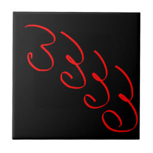 Abstract Art Minimalism Ribbons Ceramic Tile