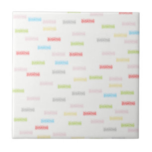 Abstract Art Minimalism Small Dots Pastel Ceramic Tile