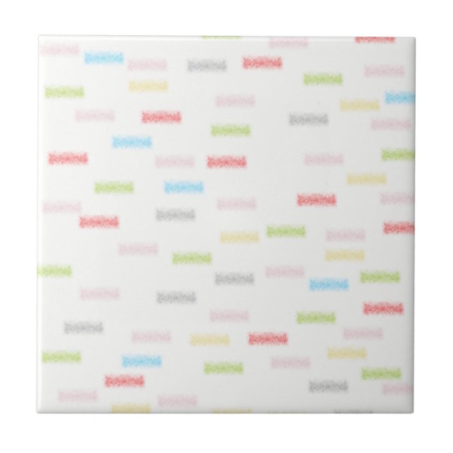 Abstract Art Minimalism Small Dots Pastel Ceramic Tile (Front)