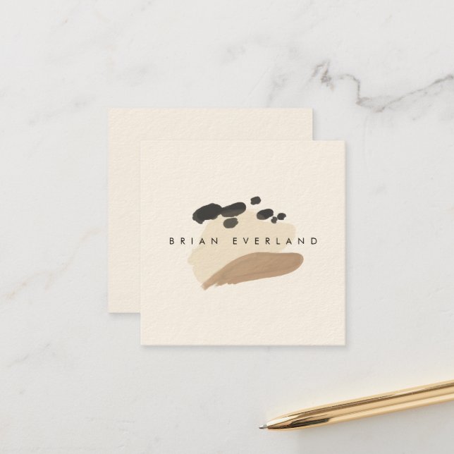 Abstract Art Minimalist Artist Profile Square  Appointment Card (Front/Back In Situ)