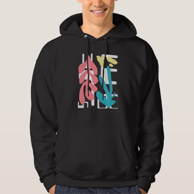Abstract Art Modern Aesthetic Look  Colorful Desig Hoodie (Front)