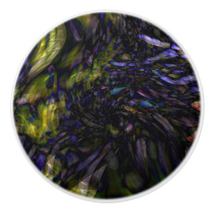 Abstract Art Modern Color Splash Artistic Colorful Ceramic Knob