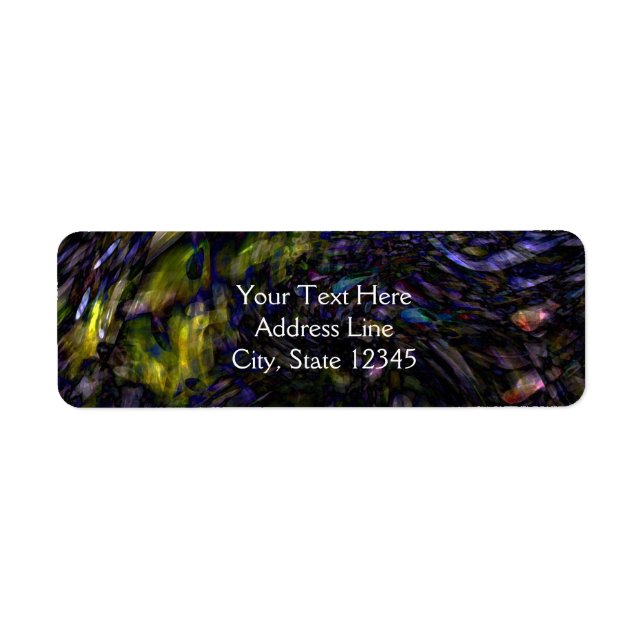 Abstract Art Modern Color Splash Artistic Colorful Label (Front)