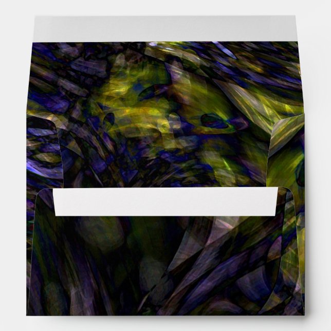 Abstract Art Modern Color Splash Birthday Party Envelope (Back (Bottom))