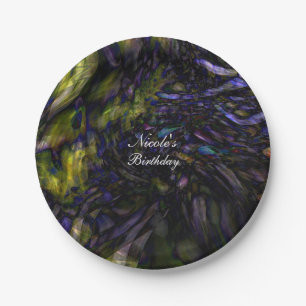 Abstract Art Modern Color Splash Birthday Party Paper Plates