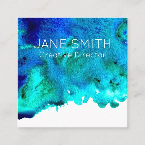 Abstract art modern colorful creative industry square business card