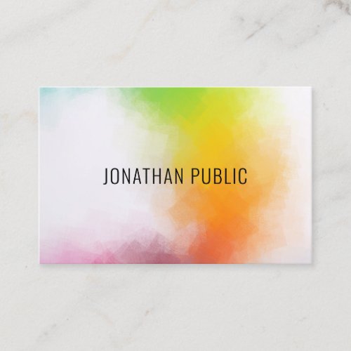 Abstract Art Modern Colorful Elegant Template Business Card