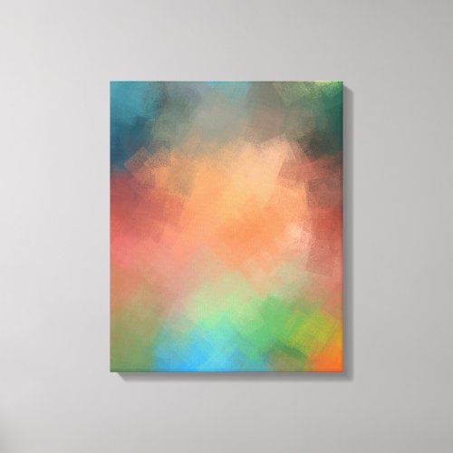 Abstract Art Modern Colorful Red Blue Green Yellow Canvas Print