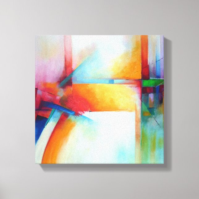 Abstract Art Modern Elegant Acrlylic Painting Canvas Print (Front)