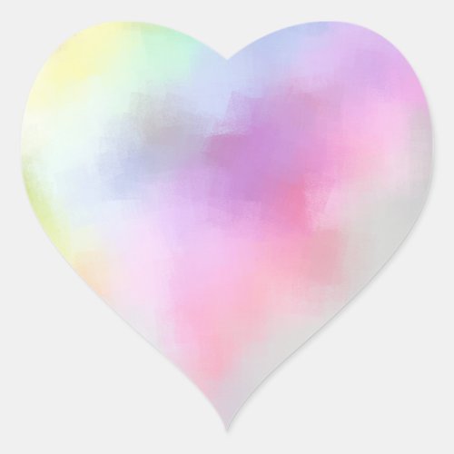 Abstract Art Modern Elegant Blank Color Template Heart Sticker