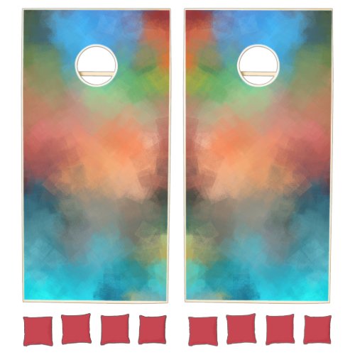 Abstract Art Modern Elegant Colorful Template Cornhole Set