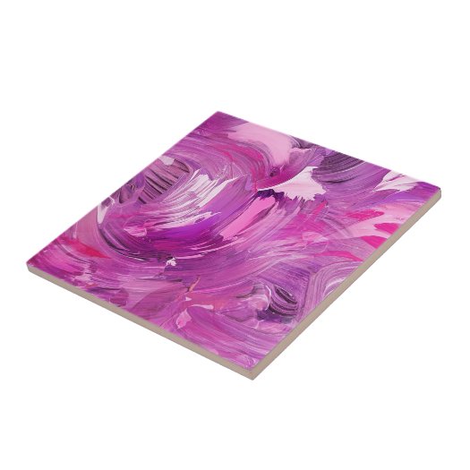 Abstract Art Modern Purple Pink White